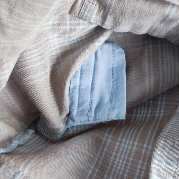 Analog skater shorts men's size 34 cream with light blue plaid pattern - Picture 11 of 14